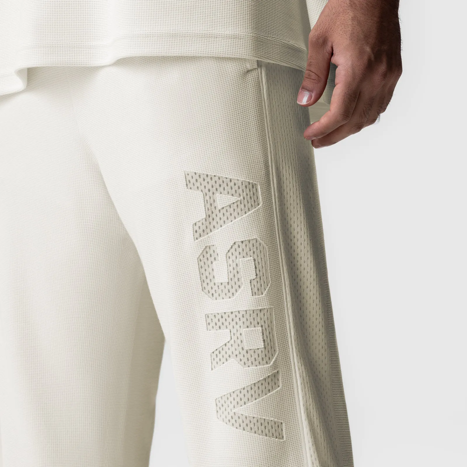 0957. Waffle Knit Relaxed Sweatpant - Cream