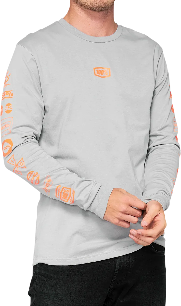 100% Retro Future Long-Sleeve T-Shirt - Vapor - Small 33007-404-10