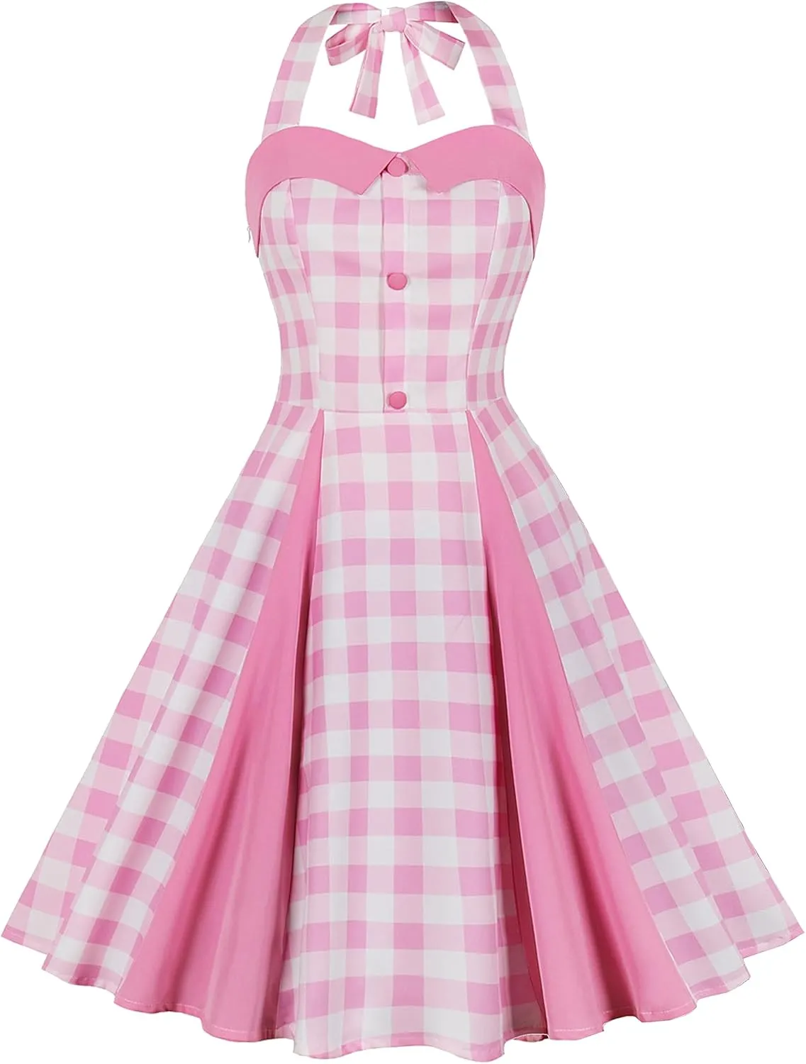 1950s Dresses for Women Vintage Retro Cocktail Party Swing Dresses Halter Floral Rockabilly 50s Polka Dot Pin up Dress