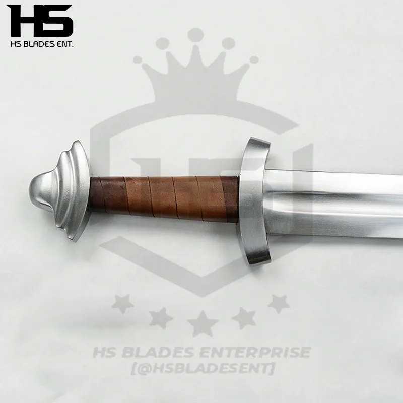 37" Full Tang 11th Century Viking Sword (Spring Steel & D2 Steel Battle ready are available) with Scabbard-Brown