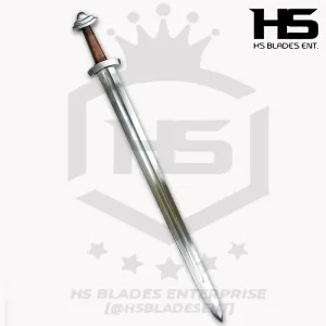 37" Full Tang 11th Century Viking Sword (Spring Steel & D2 Steel Battle ready are available) with Scabbard-Brown