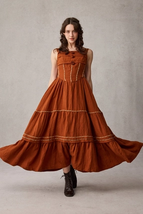 Magnolia 17 |Linen Corset dress Smooth Interior Lining