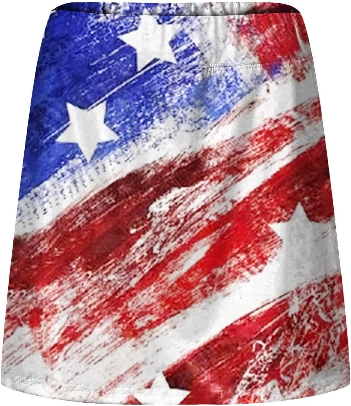 4th of July Tennis Skirts for Women Pleated Athletic Skort Lightweight Golf Skirts with Shorts Pocket Workout Pickleball