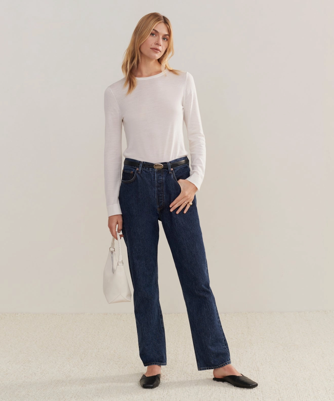Smooth Fabric QuickDryTech 90's Pinch Waist Jean