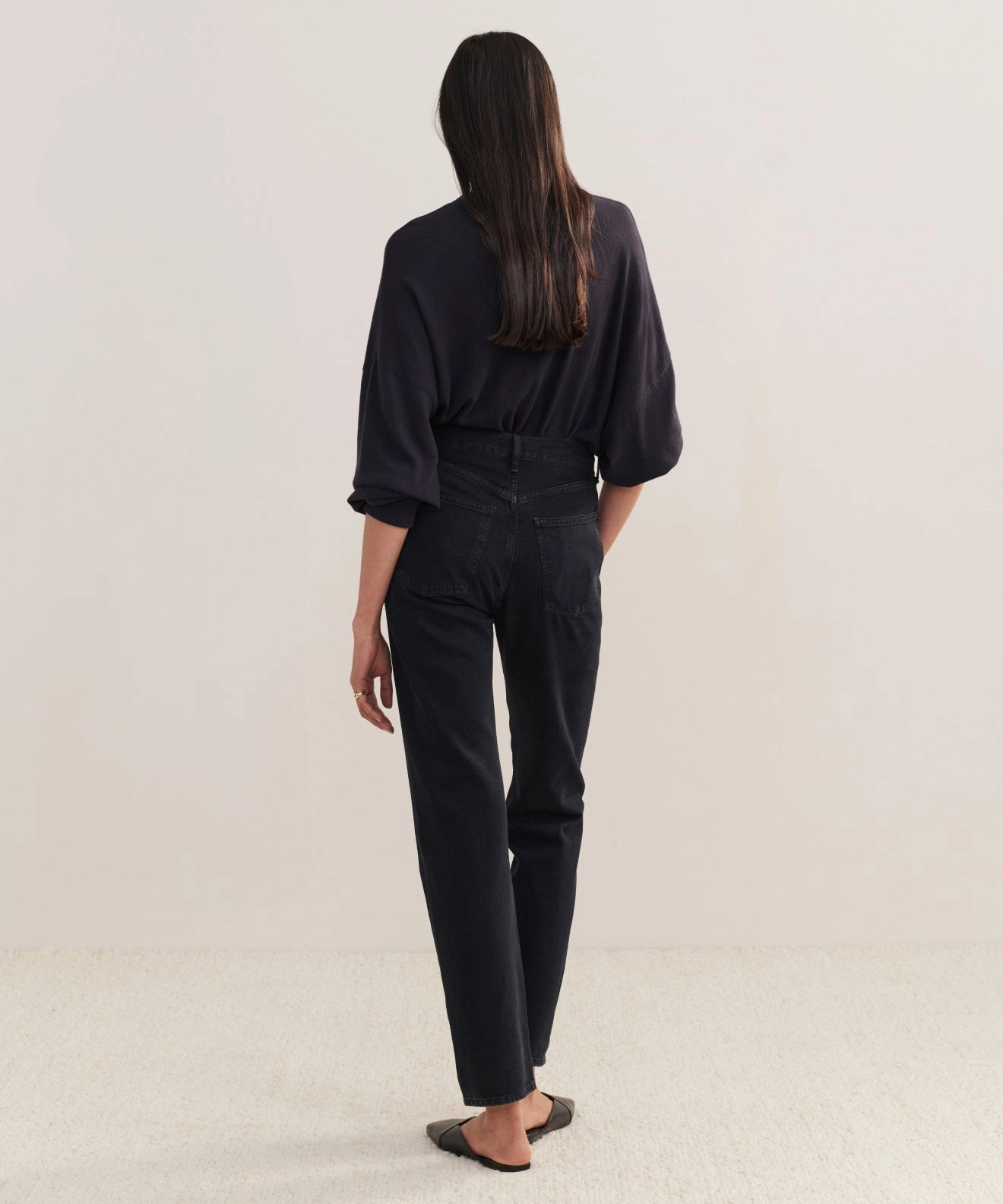 Stretch Fit Wear Easy Movement 90's Pinch Waist Long Jean