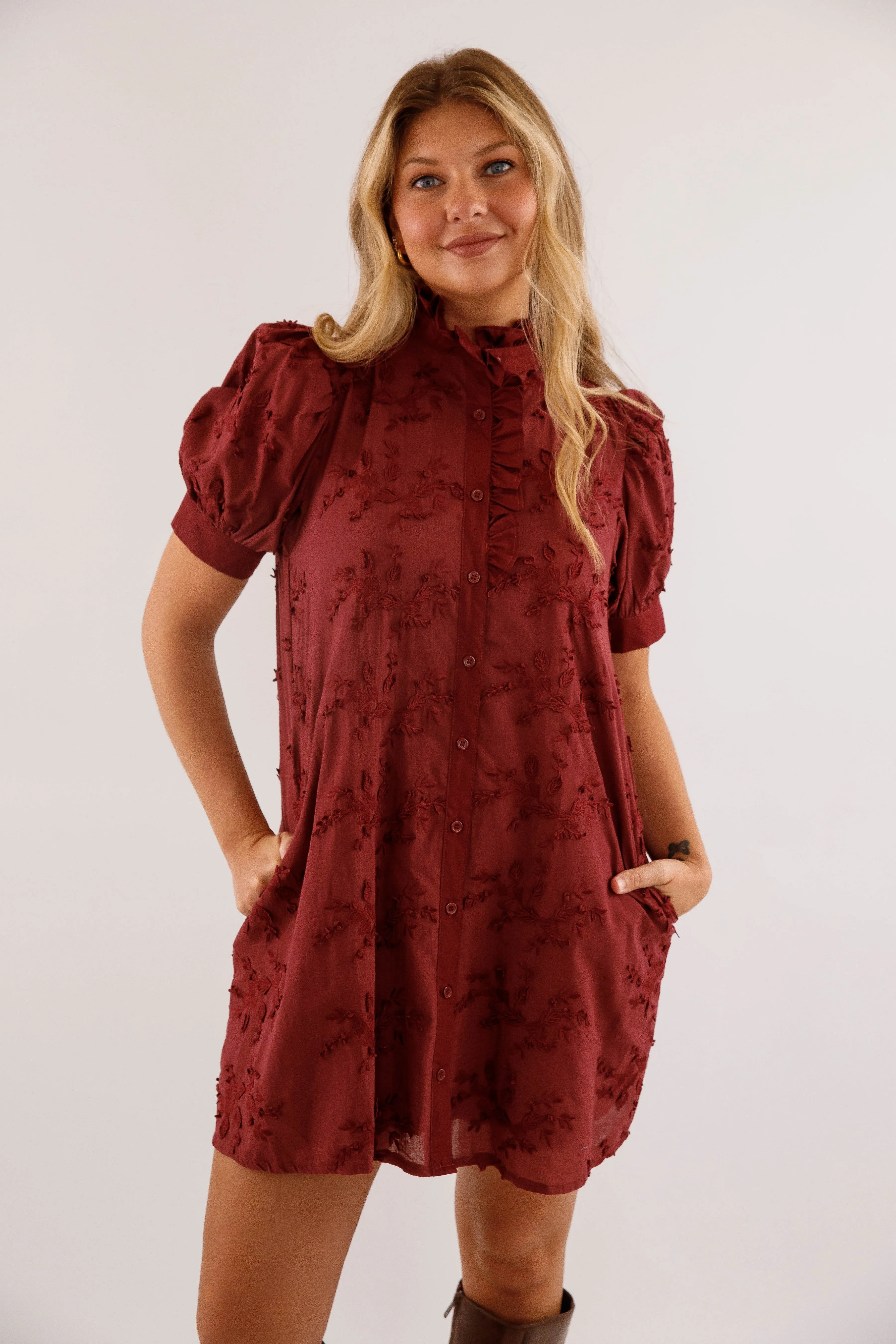 everyday elegance A Nice Introduction Dress-Wine