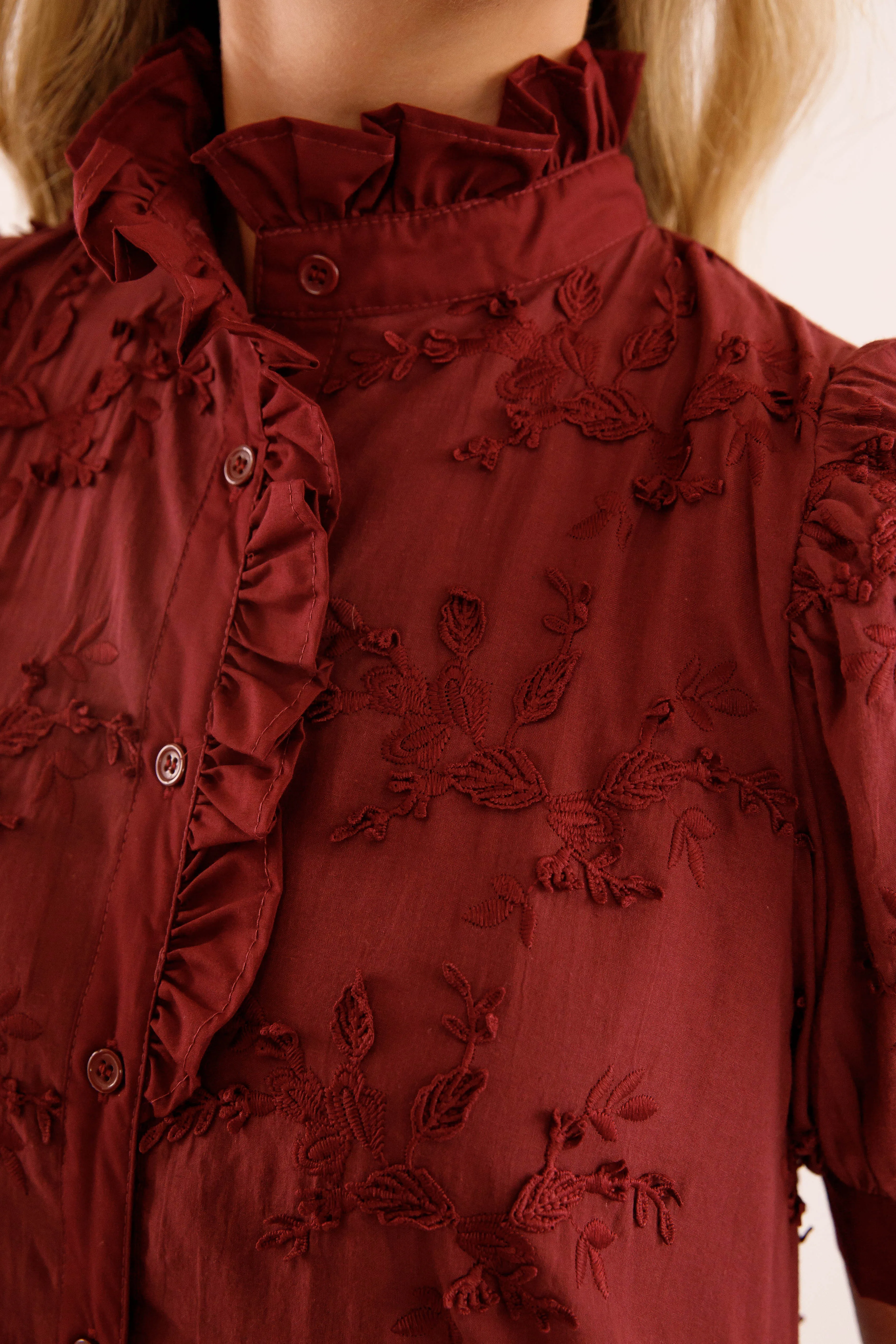 A Nice Introduction Dress-Wine Polished Finish LayeredHemline