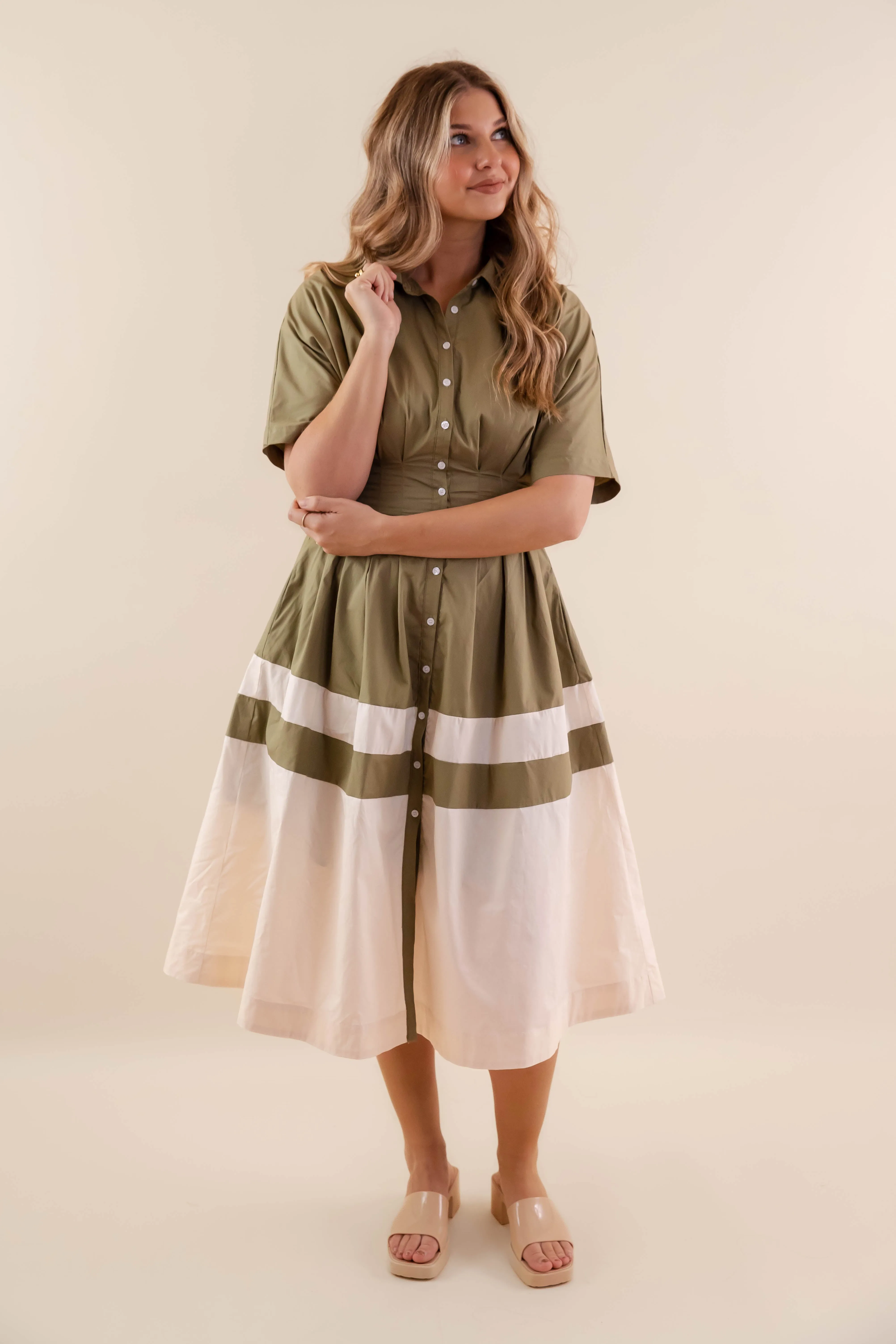 Soft Layers A Resilient Nature Midi Dress