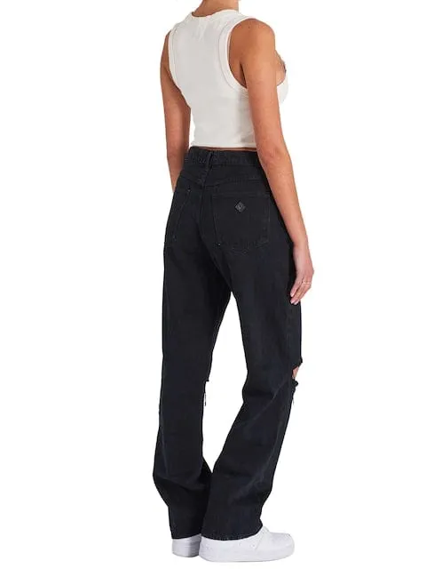 A Slouch Jean - Black Rip