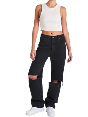 A Slouch Jean - Black Rip