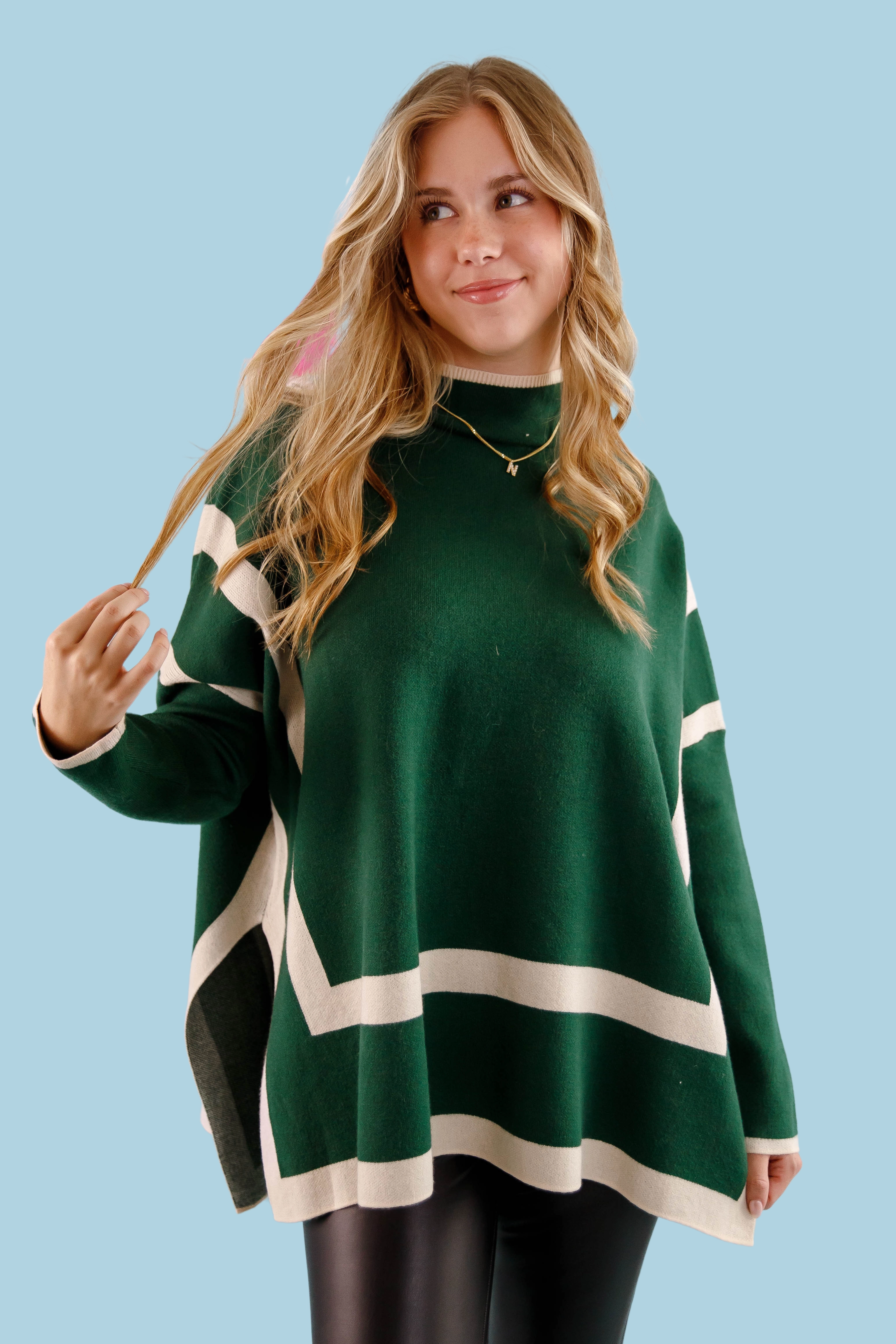 A Serious Game Sweater-Hunter Green UPF Protective Fabric