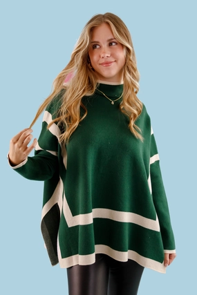 Microfiber Material A Serious Game Sweater-Hunter Green