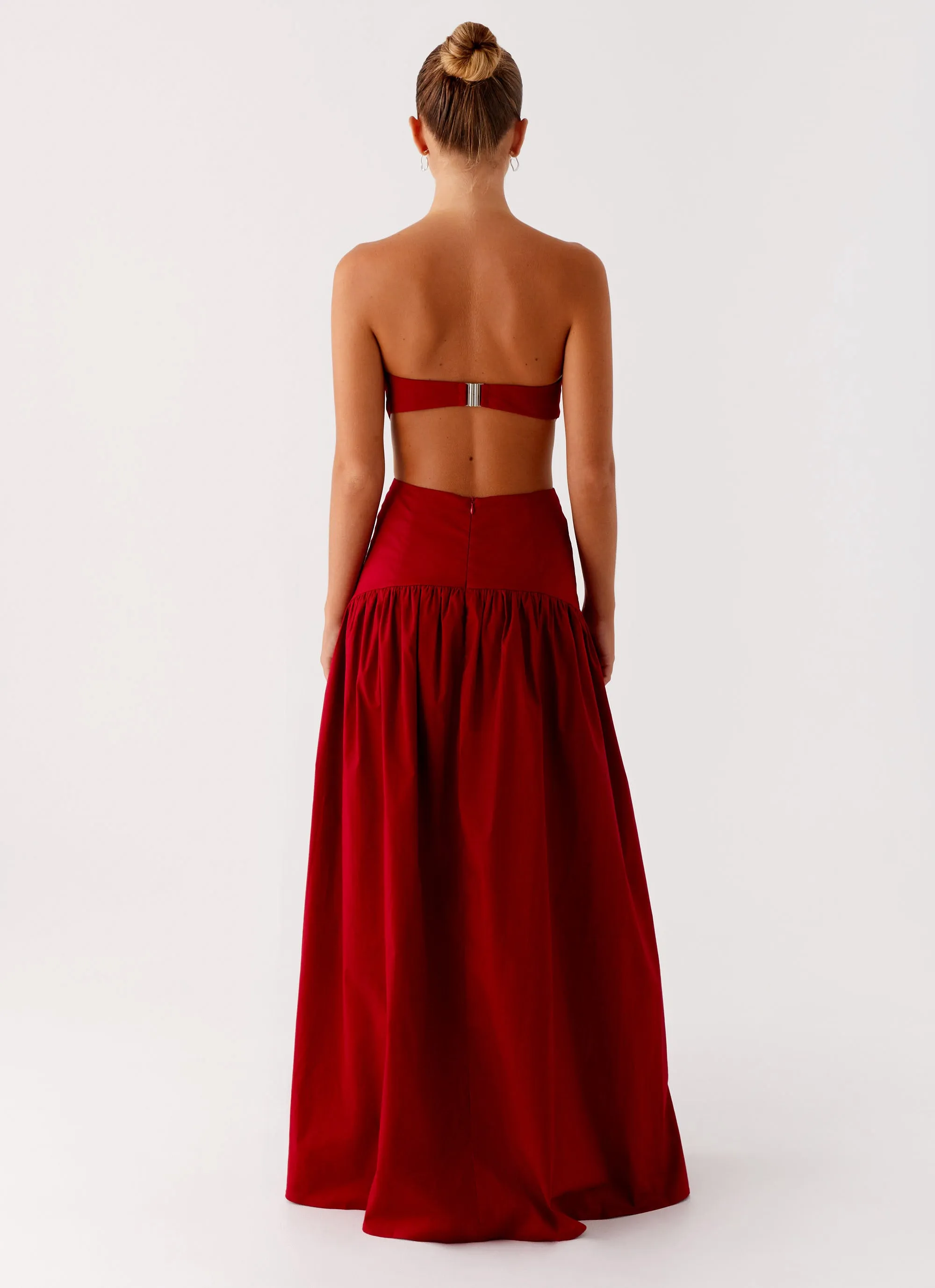 Aamari Maxi Dress - Red Lounge Base