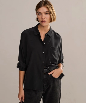 Wrinkle Resistant Textile EcoFriendlyDye Silk Sloane Shirt