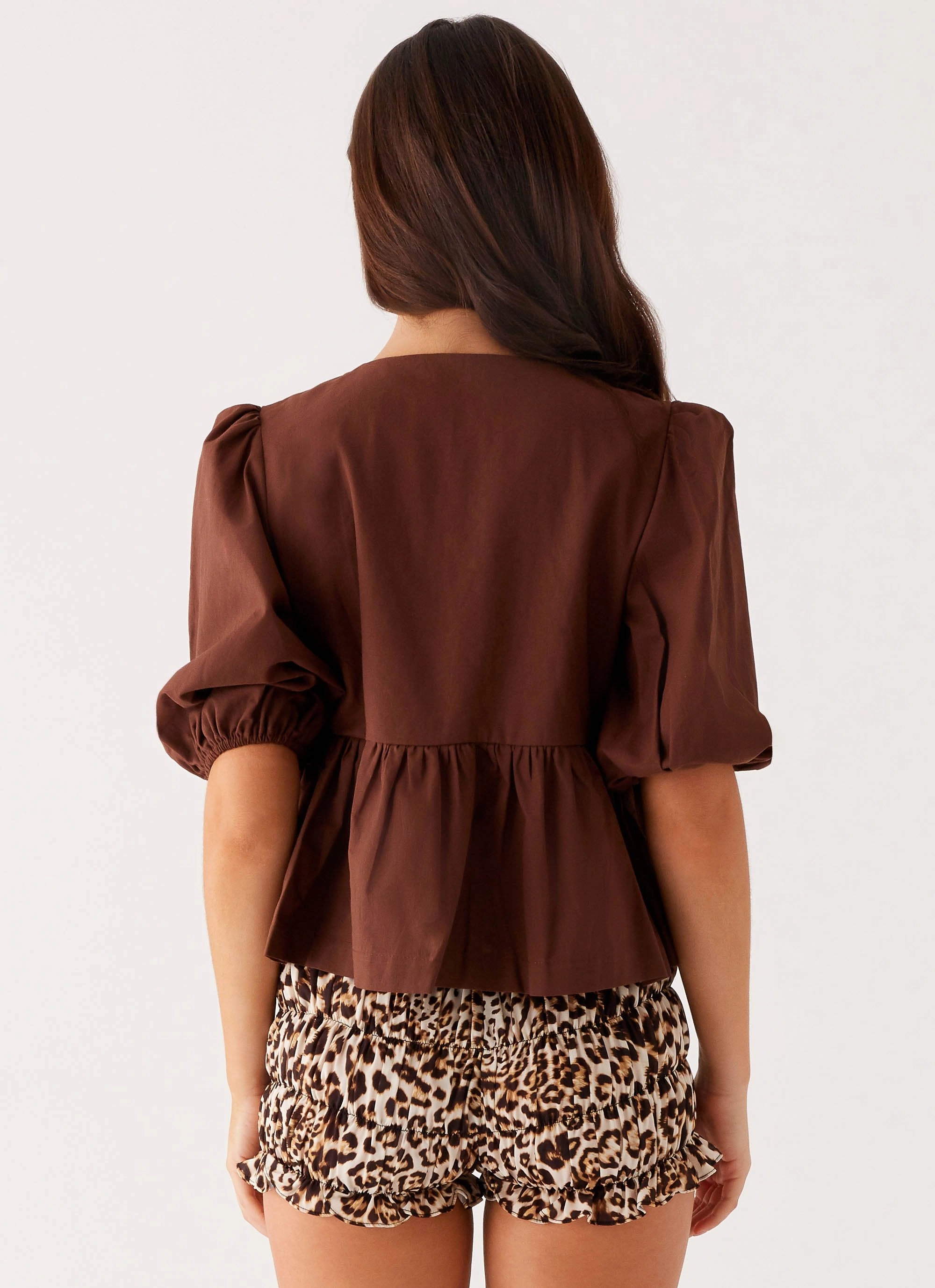 Western Wind Tie Top - Chocolate Reinforced Seam Technique