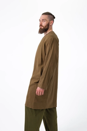 Hans Tunic Overlock Edging Contrast Stitch Detail