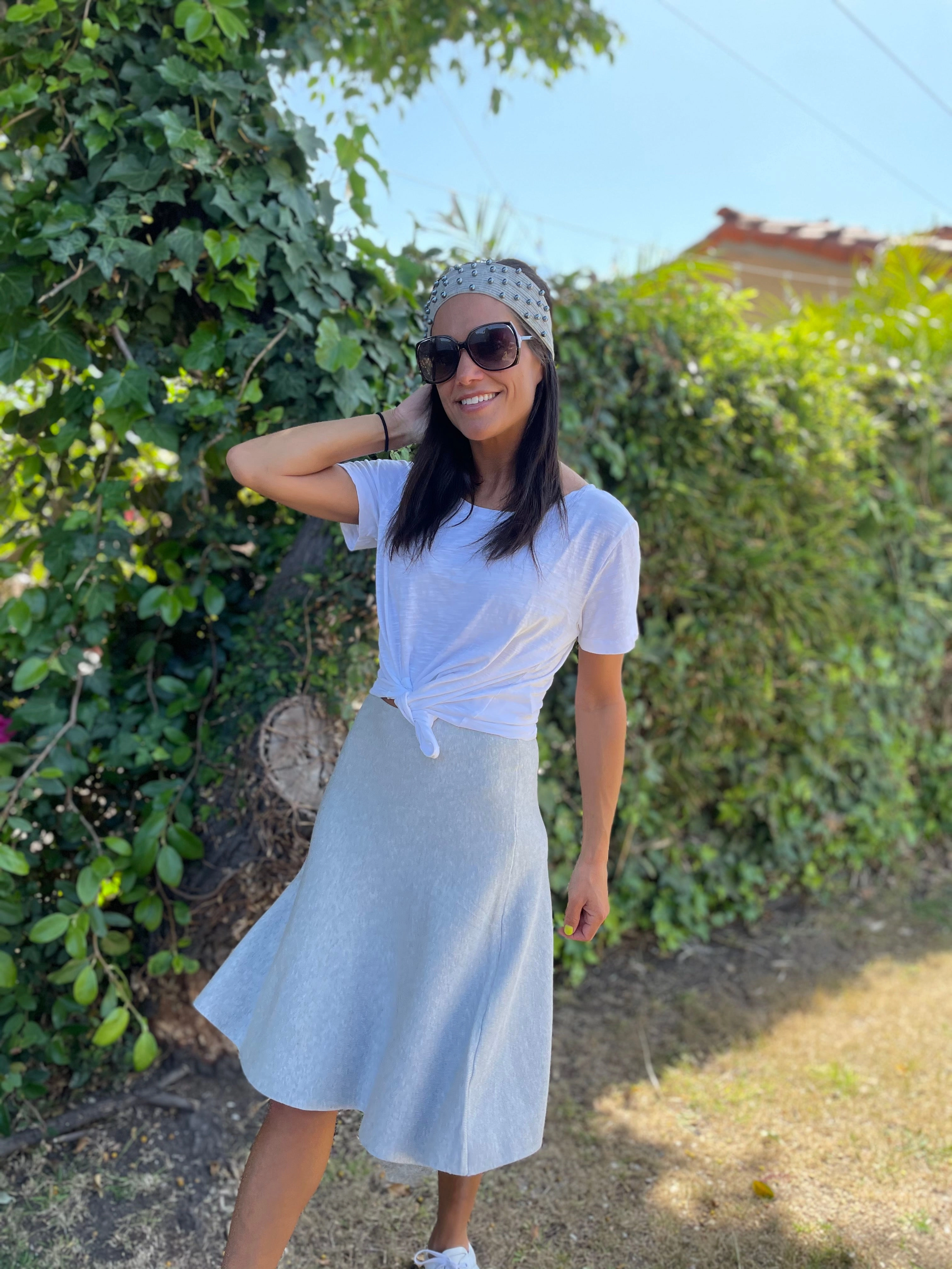 SeamlessPocketDesign No Fuss AMAZING MM SKIRT - SUMMER STYLE HEATHER GREY