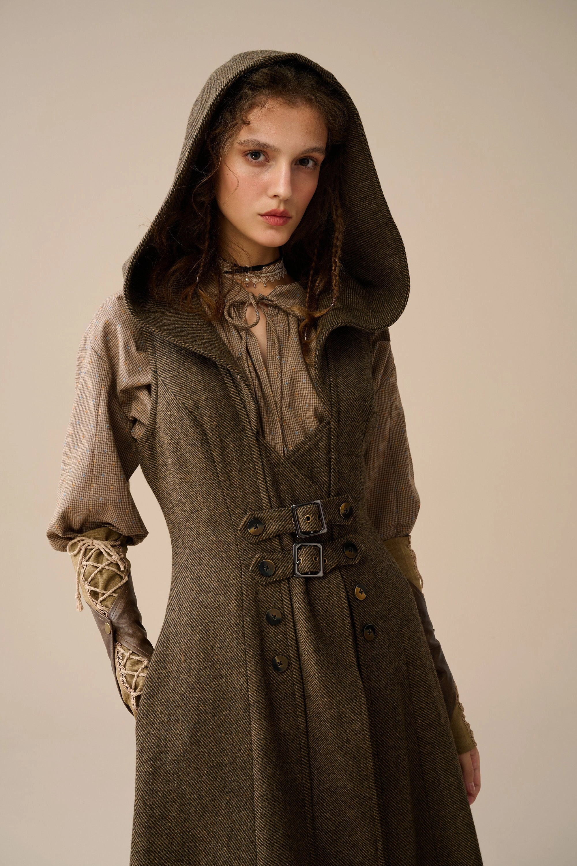 Weekend Comfort All Purpose Fit Patricia 21| hooded corset wool dress