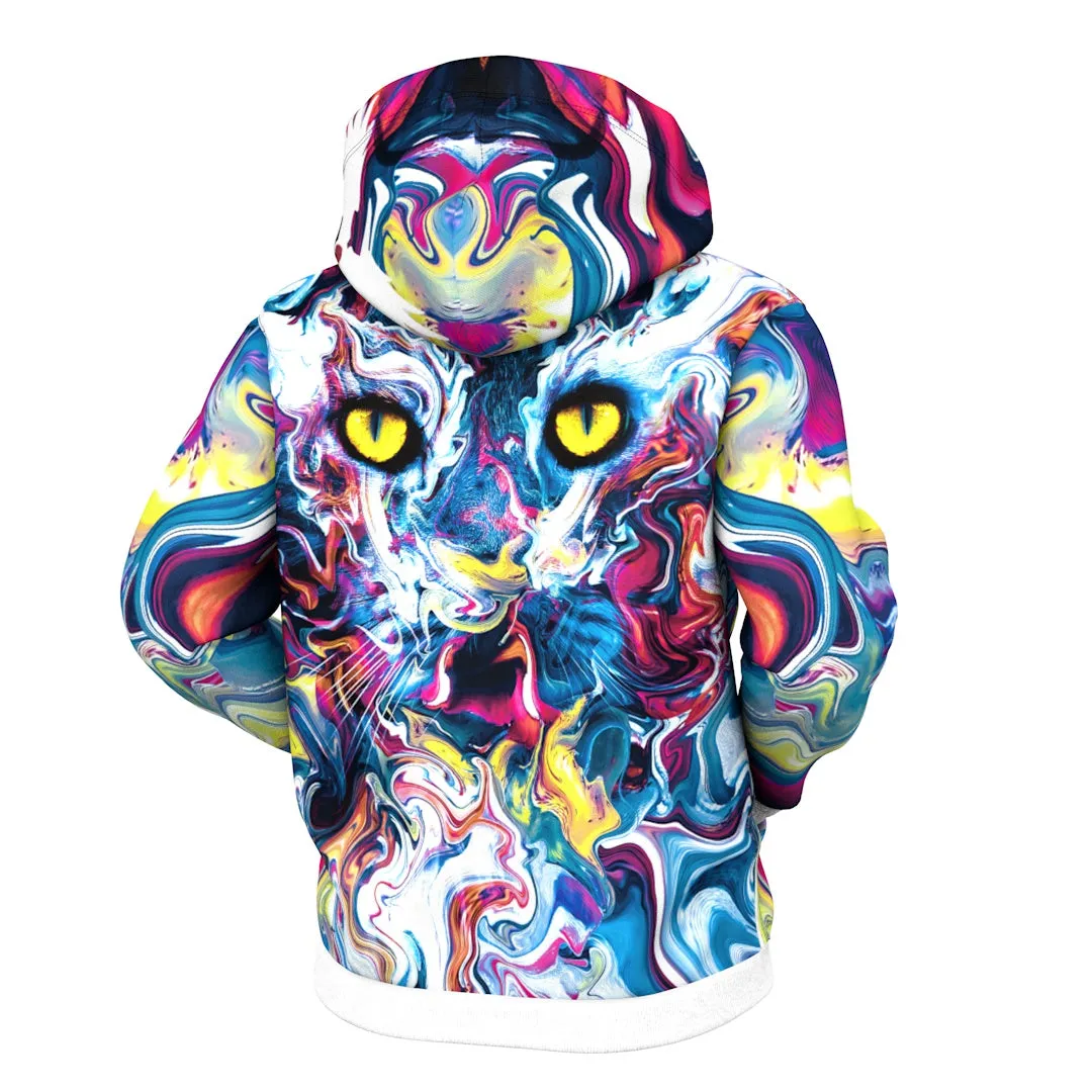 Abstract Cat Zip Up Hoodie