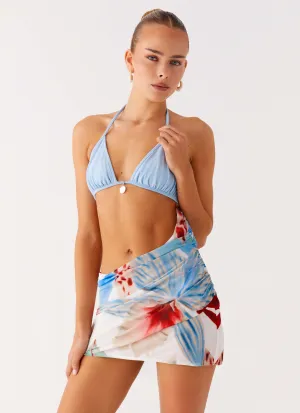 Acapulco Shell Mini Dress - Deep Sea Bloom Easy to Wear