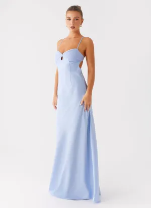 Joanie Maxi Dress - Blue Halter neck Easy Movement