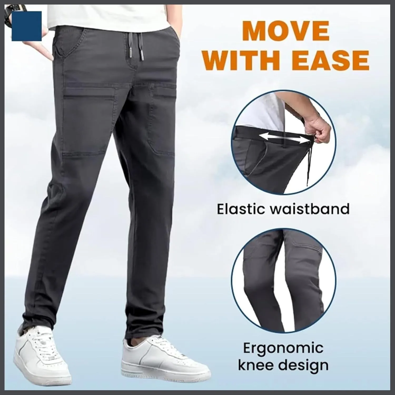 Acegents Cargo Pants, Acegents Mens Pants, Multipants - High Stretch Multi-Pocket Durable Cargo Pants