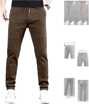 Acegents Men's High Stretch Multi-Pocket Durable Cargo Pants - Blue, Size S