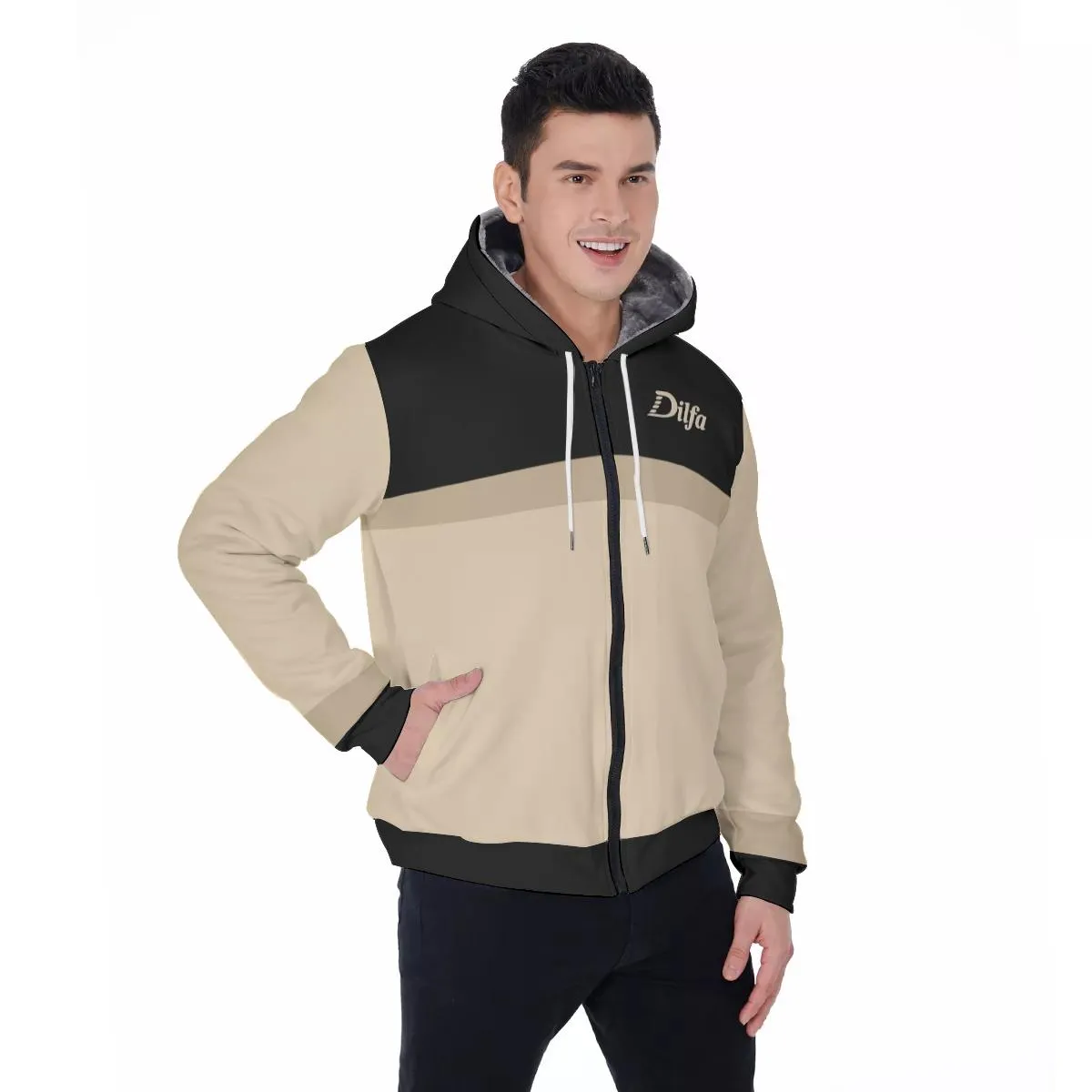 Active Men's Heavy Fleece Zip Up Hoodie