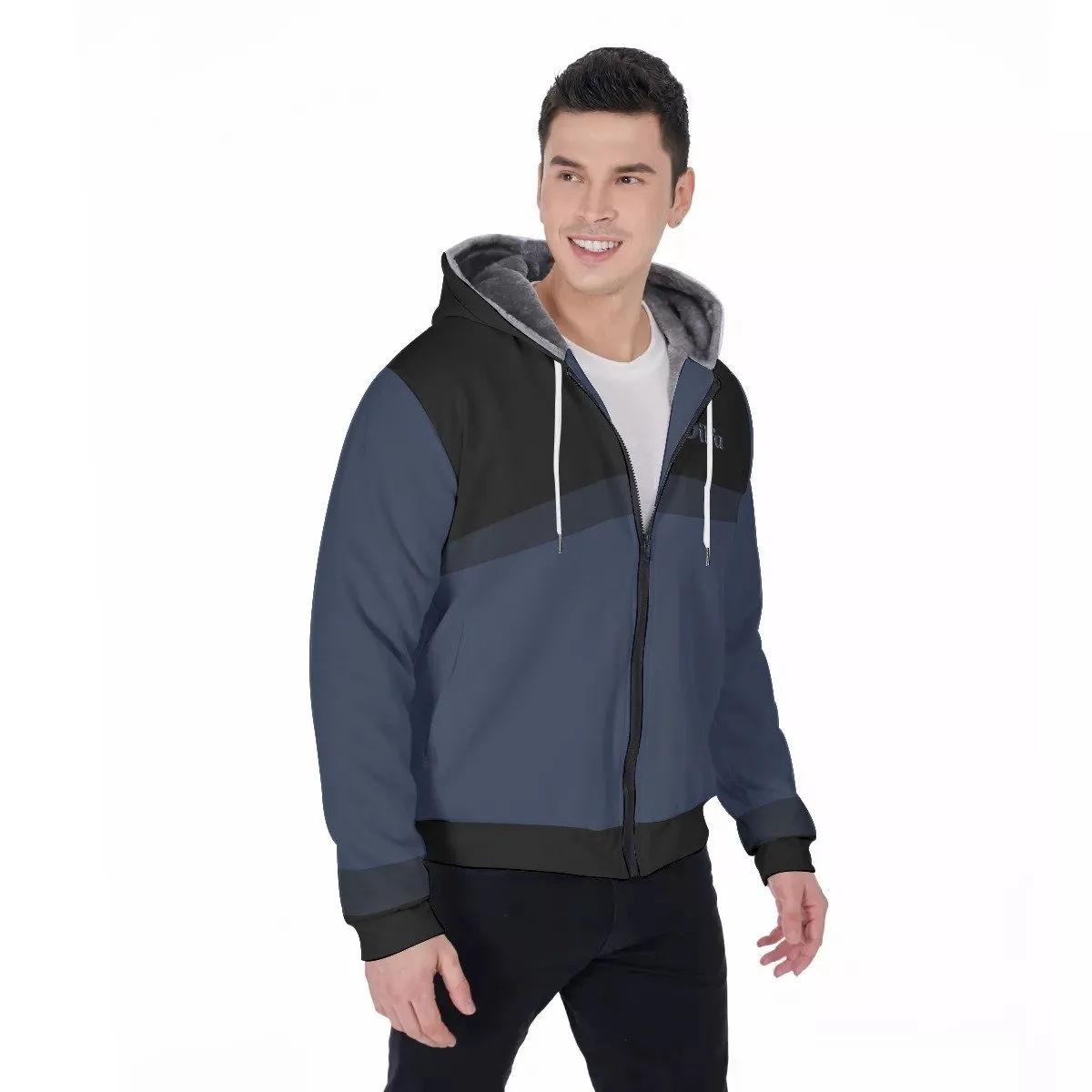 Active Men's Heavy Fleece Zip Up Hoodie