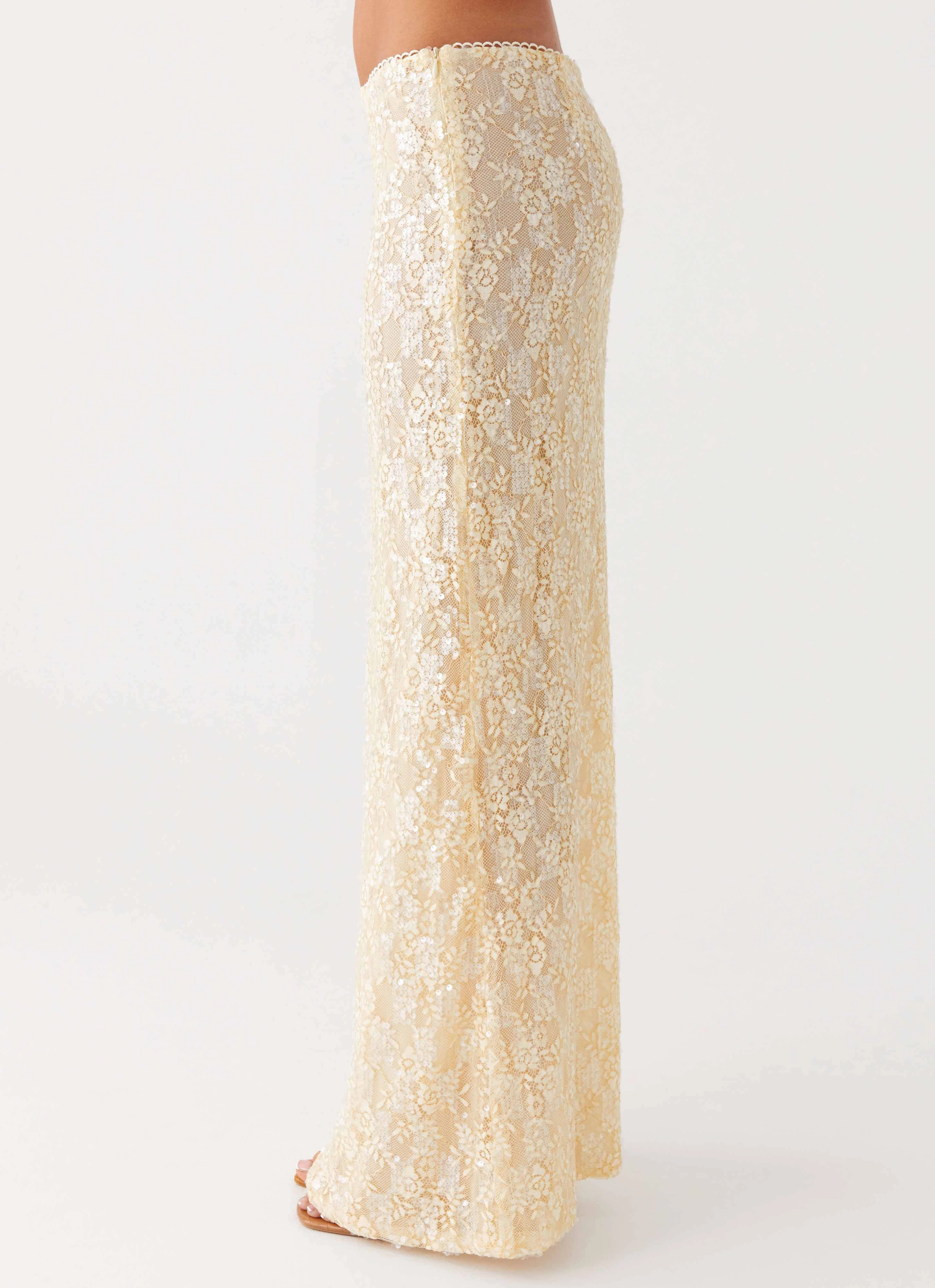 Bling It On Maxi Skirt - Ivory TemperatureRegulation