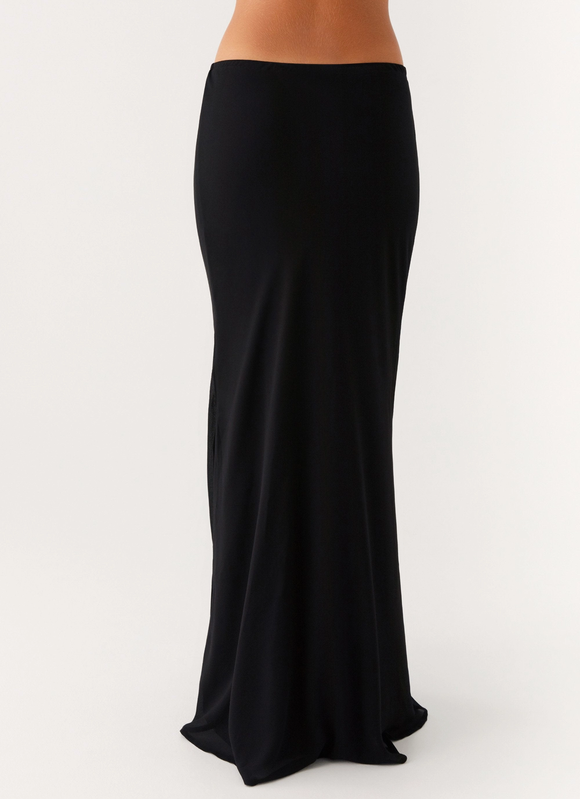 Canyon Chiffon Maxi Skirt - Black Easy Motion