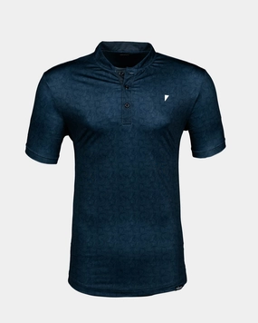 Navy Swirl Blade Polo Eco Friendly Fabric