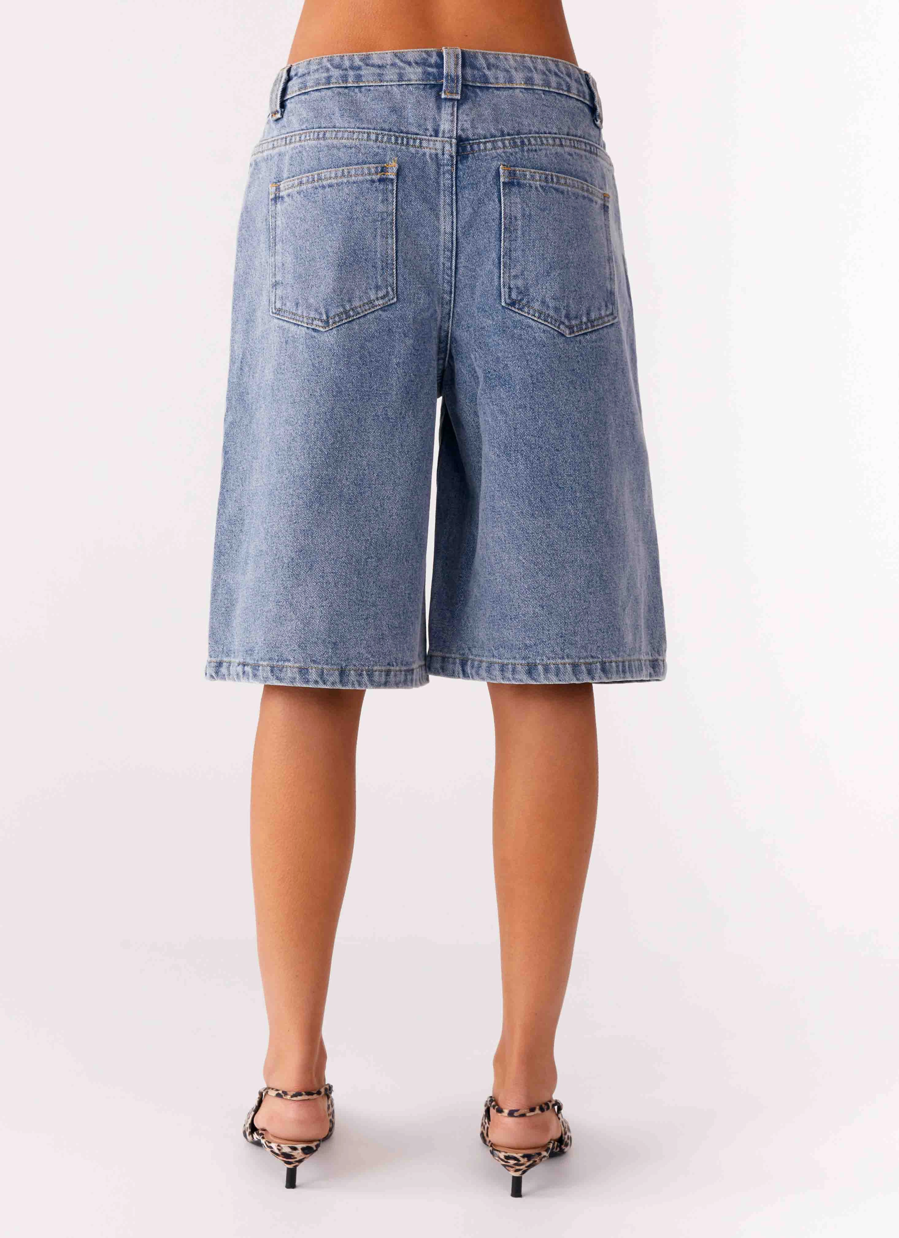 Lounge-friendly Orleans Denim Jorts - Blue
