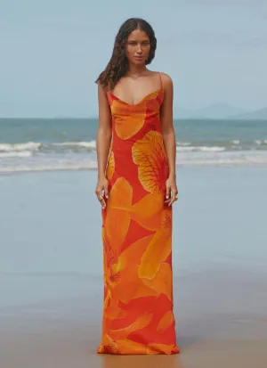 Smart Style Relax Tones Midafternoon Maxi Dress - Serene Orange