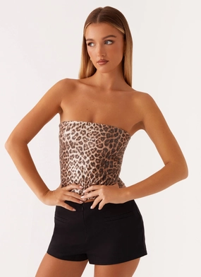 Feeling Fierce Sequin Tube Top - Leopard Sequin Compression Fit Technology