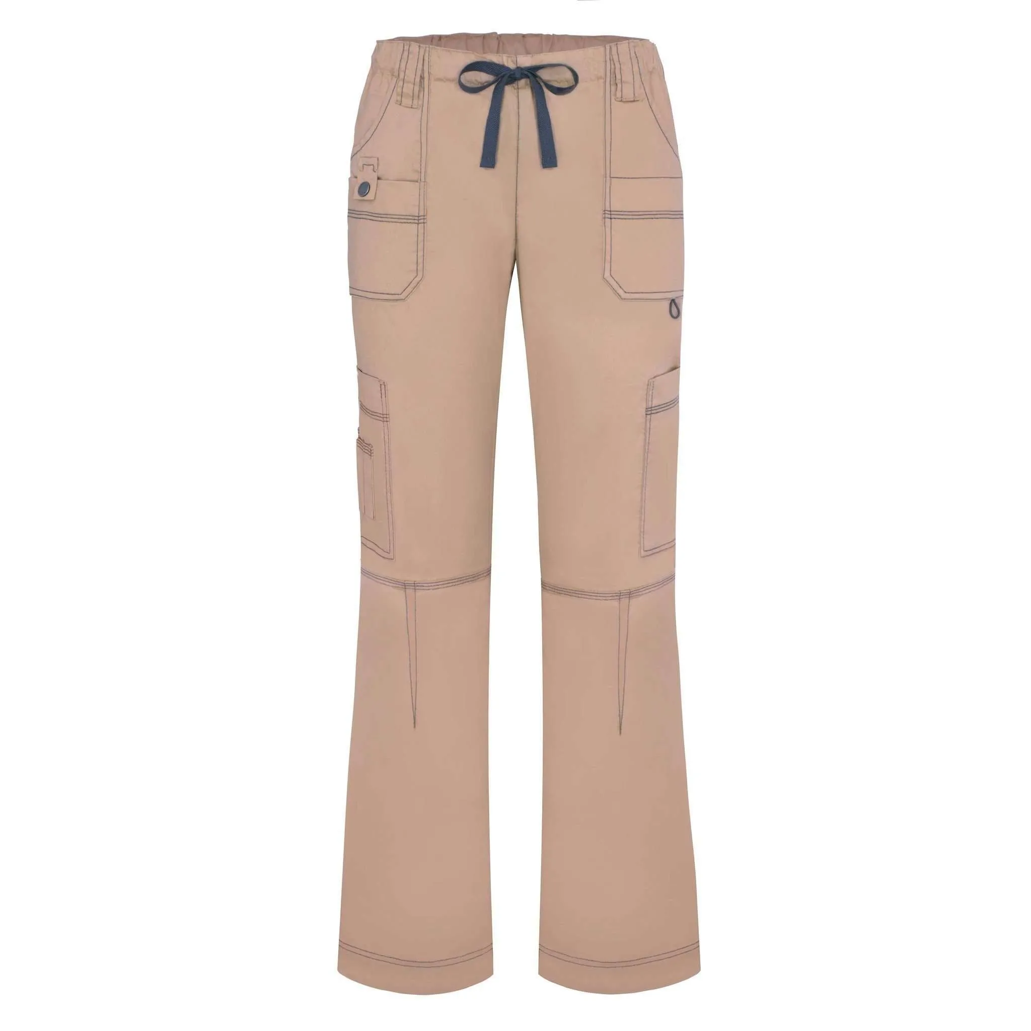 Adar Pop-Stretch Junior Fit Low Rise Multi Pocket Straight Leg Pants Petite