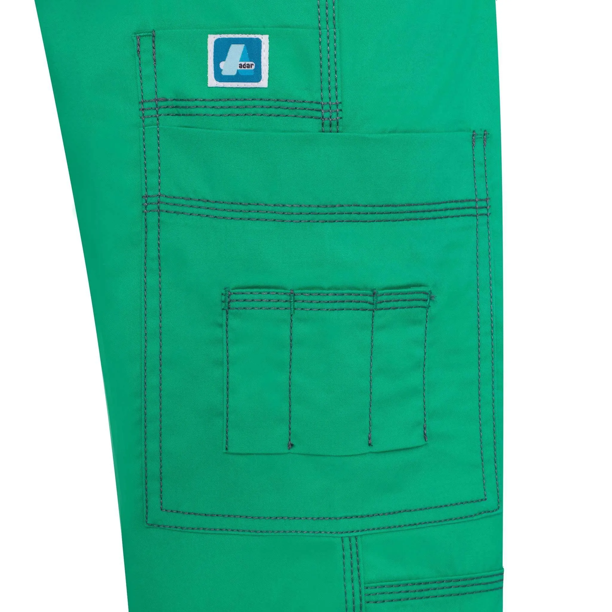 Adar Pop-Stretch Junior Fit Low Rise Multi Pocket Straight Leg Pants Petite