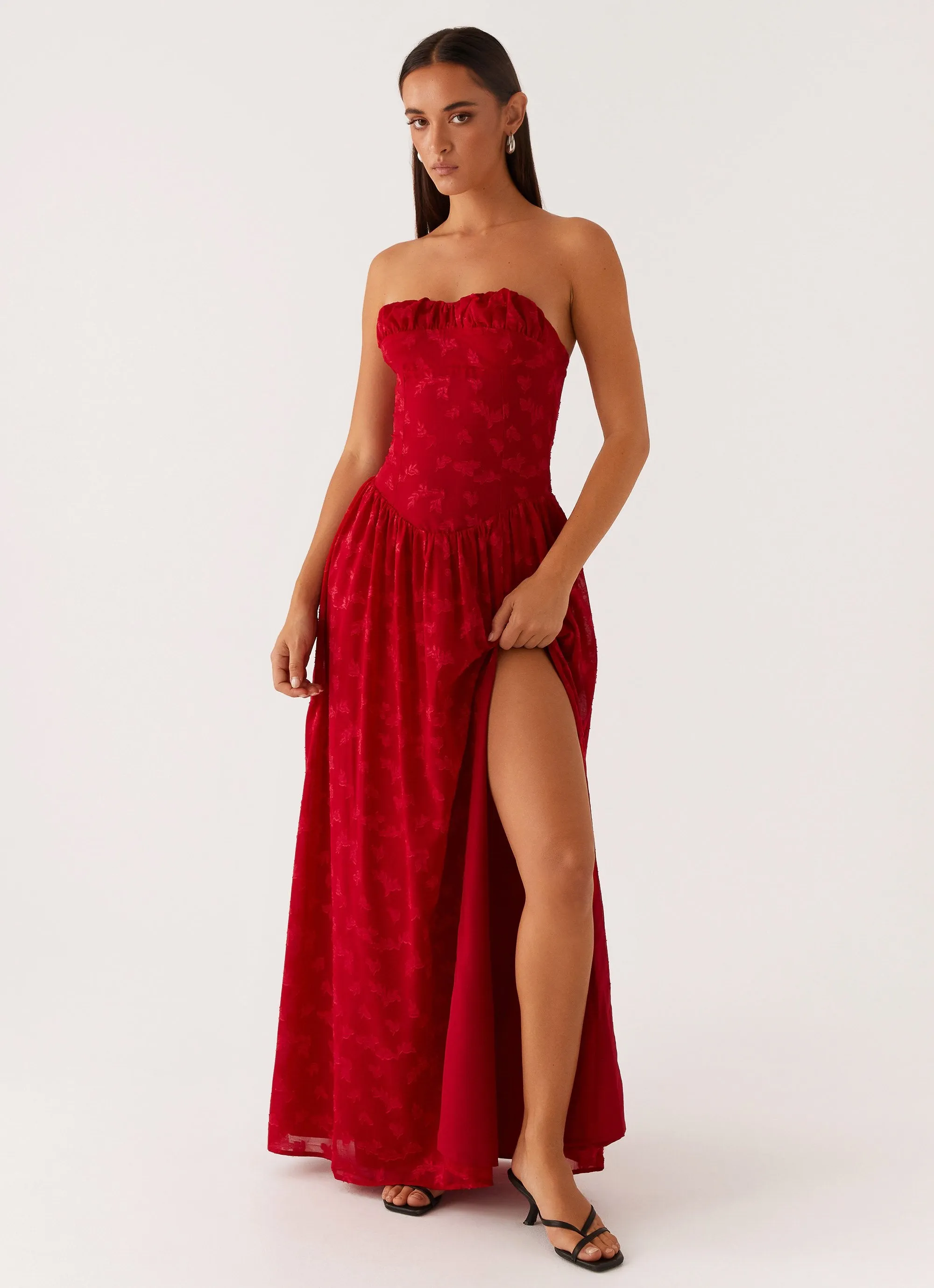 Adira Maxi Dress - Red Playful and flirty dress