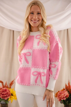 MeshVentilation Something Timeless Sweater-Pink