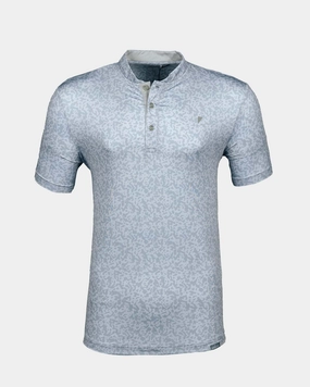 WrinkleResistantWeave Denim Shirt Pale Gray First Cut Blade Polo