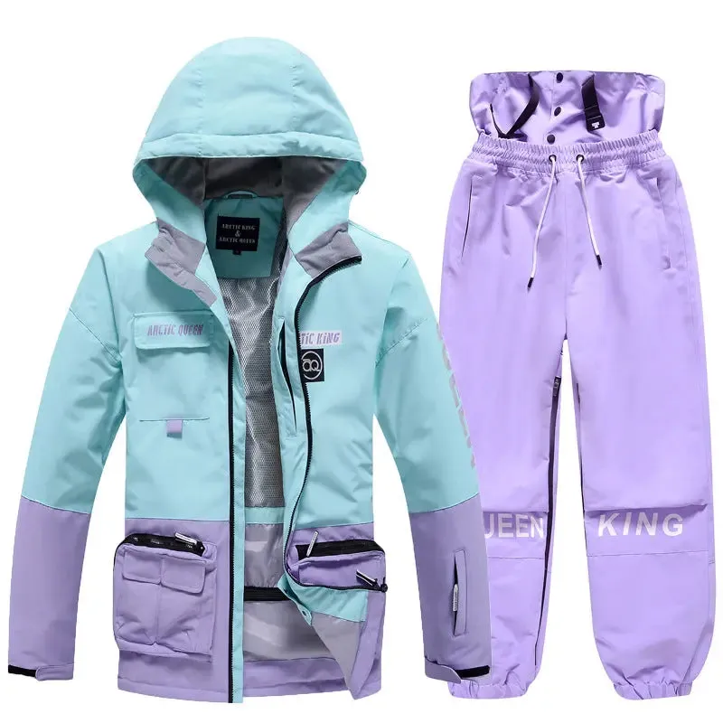 Adult Ski Insulated Cargo Jacket & Jogger Pants Downhill Diva Suits 