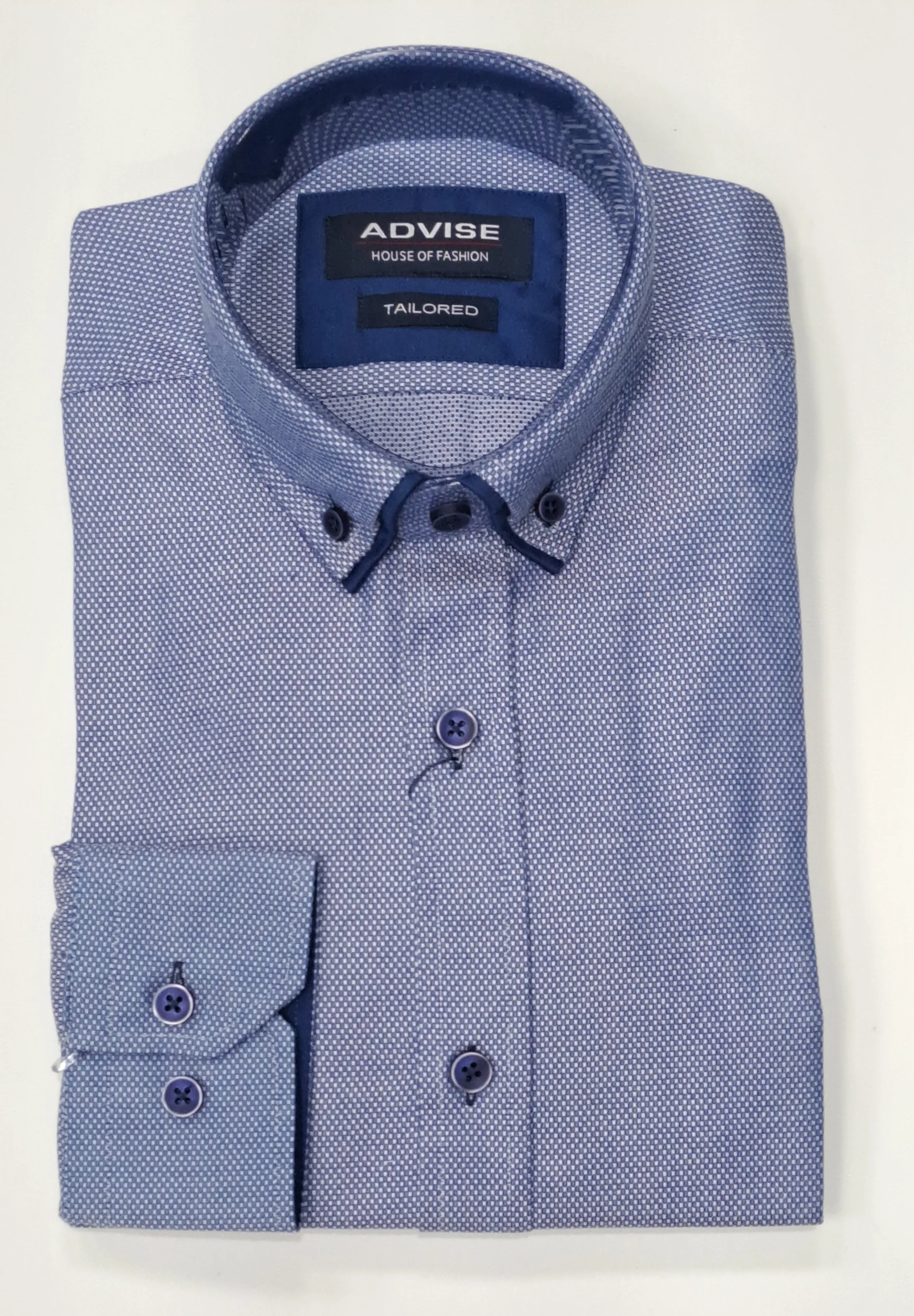 Advise House Of Fashion Long Sleeve Casual Shirt 855 - Blue