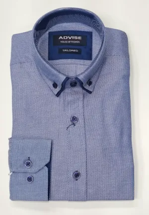 Advise House Of Fashion Long Sleeve Casual Shirt 855 - Blue
