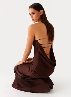 Endless Nights Maxi Dress - Chocolate Party outfit