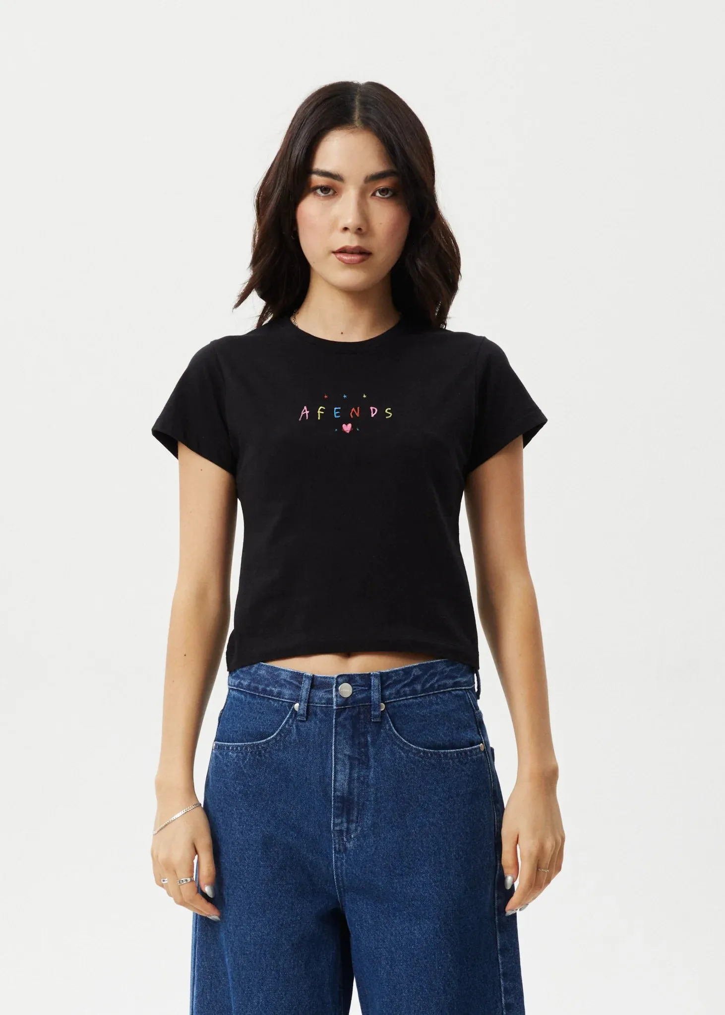 Afends Funhouse Baby Tee - Black
