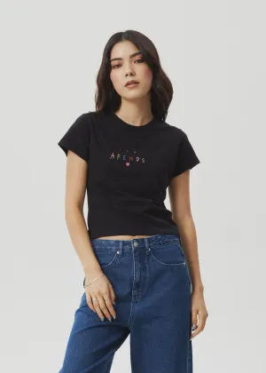 Afends Funhouse Baby Tee - Black