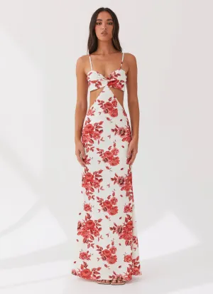 Rosie Satin Maxi Dress - Rosa Floria Quick Layer Japan Line