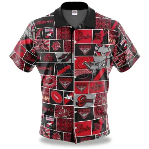 AFL Fanatics Button Up Polo Shirt - Essendon Bombers - Aussie Rules