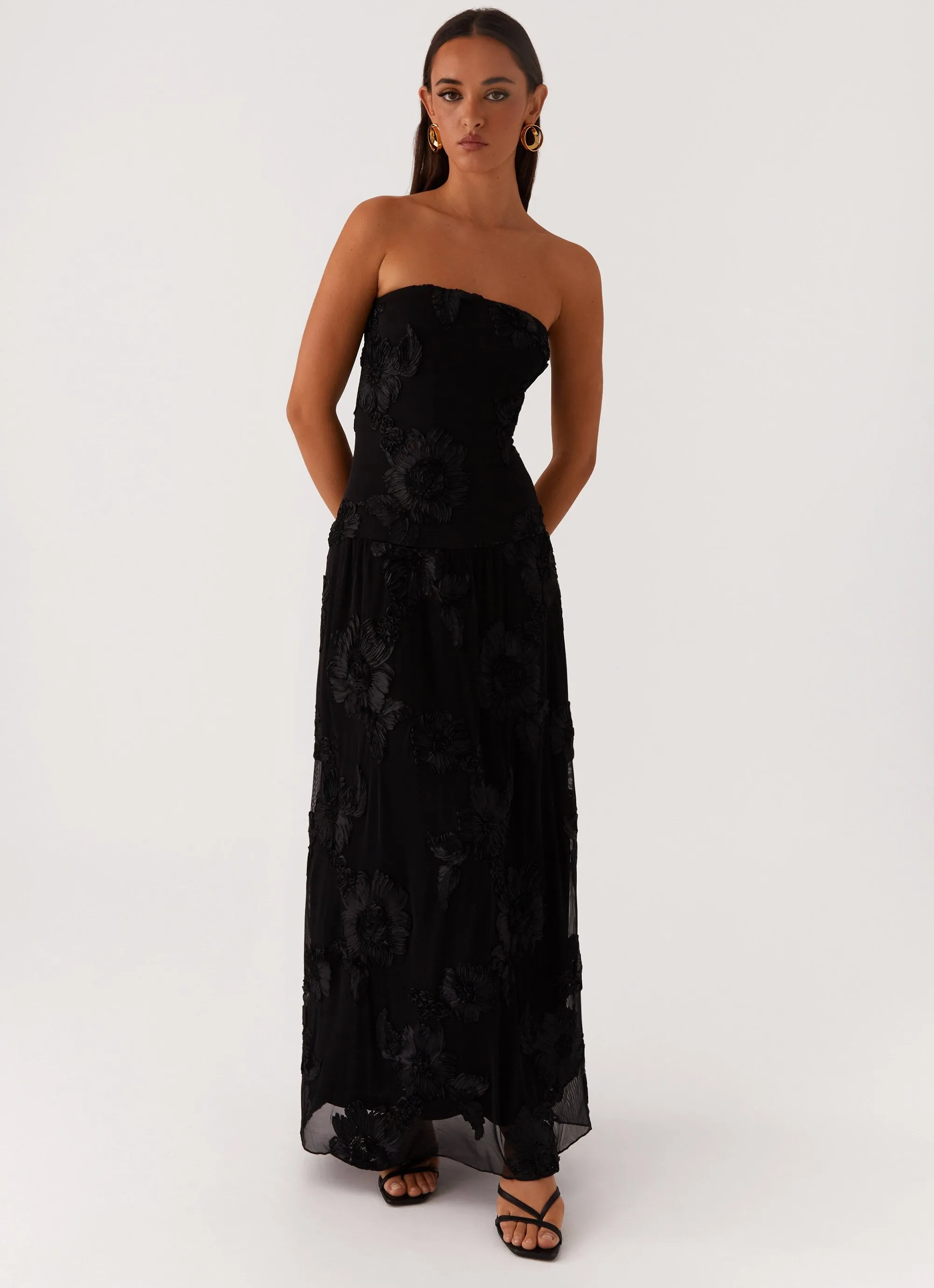 Flattering Silhouette Wear Breezy Mood After Light Maxi Dress - Black