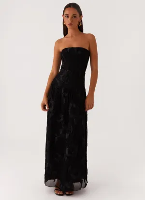 Euro Touch Quiet Luxury After Light Maxi Dress - Black